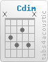Chord Cdim (x,3,4,2,4,x)